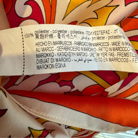 ZARA 70’s Retro Vibrant Crop Blouse Bell Sleeve Collared Button Down Tie Front - Picture 11 of 13